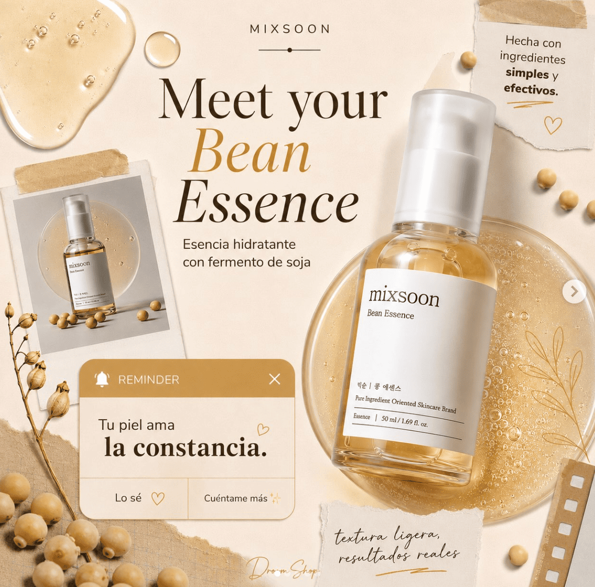 Imagen editorial de Droom Shop: Mixsoon Bean Essence