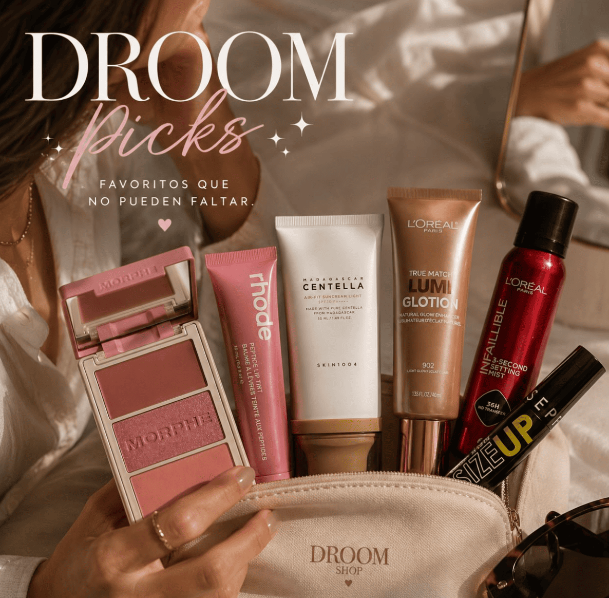 Imagen editorial de Droom Shop: Droom Picks: una selección de maquillaje